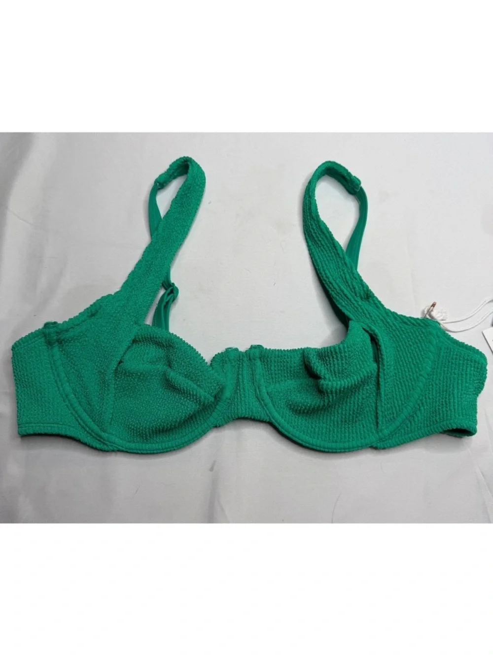 Good American Ribbed Underwire Bralette — Green